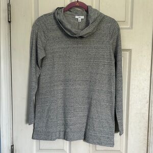 J. Jill Heather Gray Cowl Neck Tunic With Pockets, SP